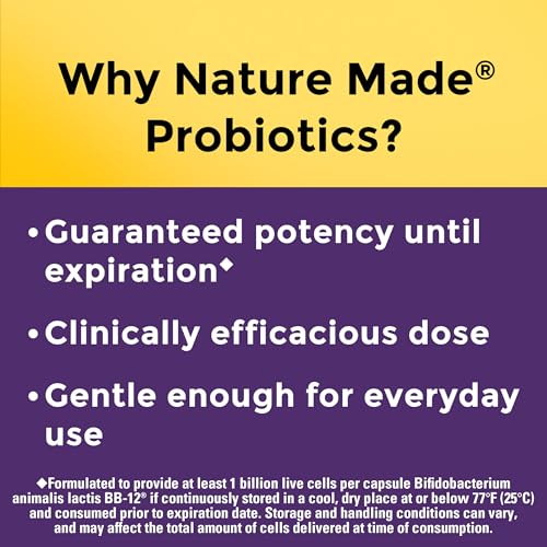nature made probiotic capsules 1 billion cfu from live cultures probiotics for women and men for immune amp digestive support 30 capsules 30 day supply