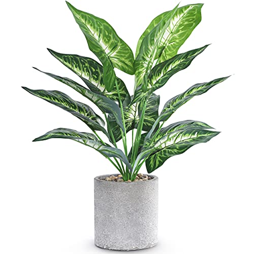 16″ Small Fake Plants Artificial Potted Faux Plants Desk Plant for Home Office Farmhouse Kitchen Shelf Indoor Decor