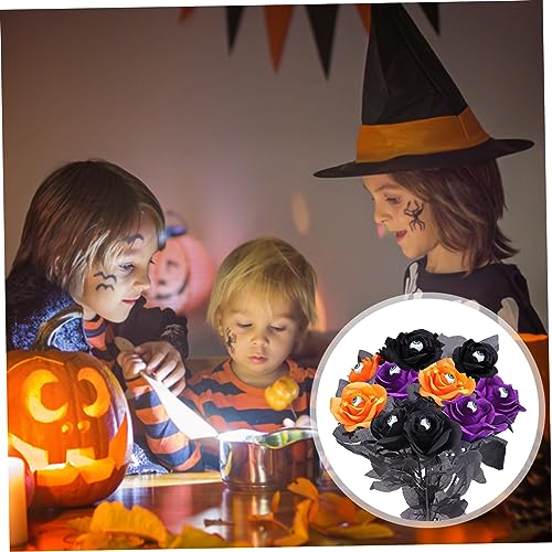 Decoración del Hogar con Ramos de Flores Artificiales de Halloween de Seda 8