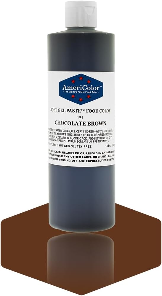 AmeriColor CHOCOLATE BROWN 400ml Soft Gel Paste Food Colour