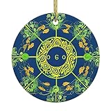 WHJDPP Yin Yang Totem Picture - Colgante redondo de cerámica para colgar en tiendas, puertas y ventanas