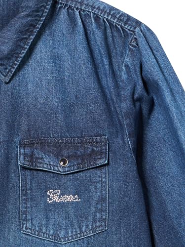 GUESS Girls' Long Sleeve Denim Dress2