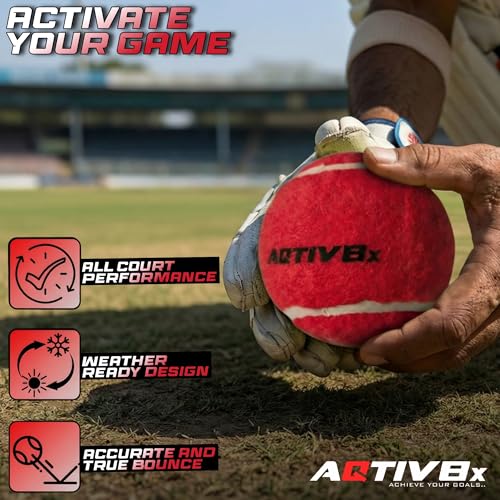 Image of Tennis Cricket Ball, Light Weight Rubber Cricket Balls for Men, Women, Boys & Girls