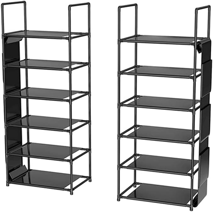 Shoe for Entryway Foldable Shoe Rack Shoe Cabinet Metal Steel Pipe 6-Layer Simple Non-Woven Storage Rack Corridor Entrance Zapatero for Entrance