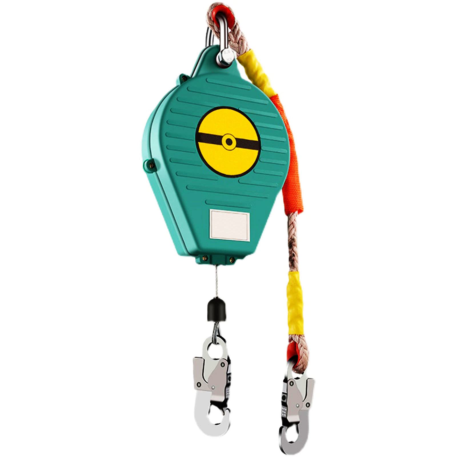 Antichute à Rappel Automatique Rétractable Sangle Lifeline avec Crochet Autobloquant, Harnais Securite Anti-Chute Rétractable pour Toiture Travaux Aériens de Protection Individuelle, Charge: 150kg