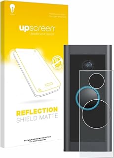 upscreen Anti-Glare Screen Protector compatible with Ring Video Doorbell Wired â€“ Protection Film Matte