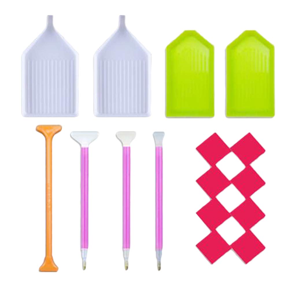 KBOLAE 5D Rhinestone Picture Kit Tool with Diamond Stitch Pen and Accessories 16pcs