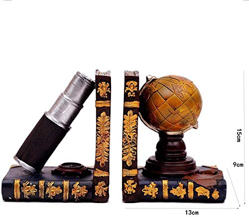 Serre-livres globe en résine délicate pour bibliothèque haut de gamme