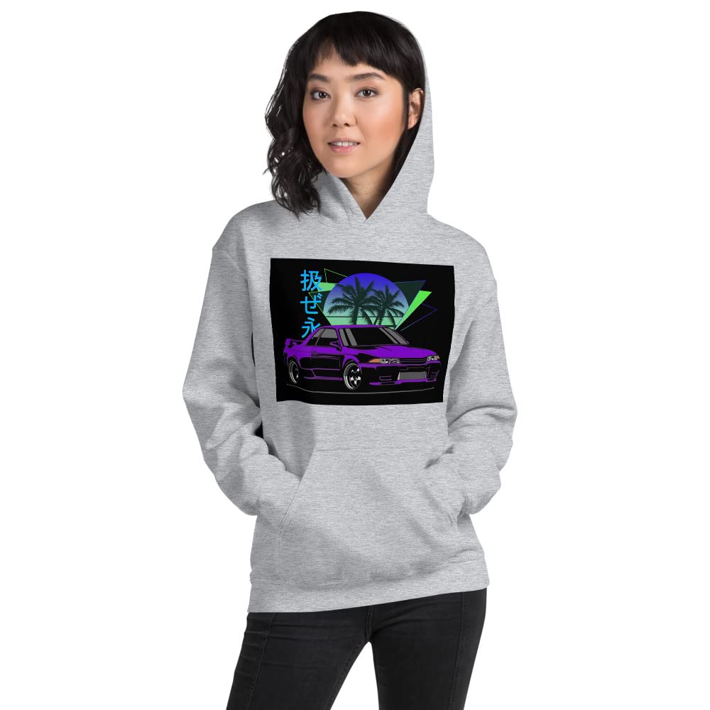 Vaporwave Aesthetic R33 GTR Skyline JDM Tuner Drift Racing graficzna bluza z kapturem bluza z kapturem