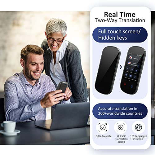 Language Translator Device, Two Way Real-Time Voice Translation, Support 137 Languages, Accurate Offline&Recording&Photo Instant Translation With 3” Hd Inch Touch Screen For Learning Travel Business #TOP2