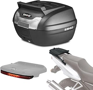 Sh40cluhe129 - kit di montaggio + baule posteriore valigia + regalo luce freno sh40 + cargo compatibile con honda nc750x 2016-2017 honda nc750s 2016-2017 honda nc 750 x 2016-2017