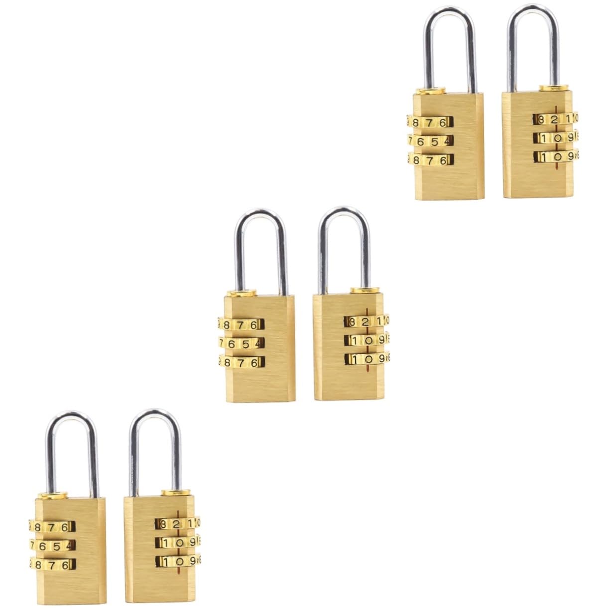 INOOMP 3 Set Di Lucchetti Per Valigia Da Viaggio Combinazione Numerica Lucchetto A 3 Numeri Facile Da Impostare Portatile Per Armadio Zaino 2 Pezzi*3