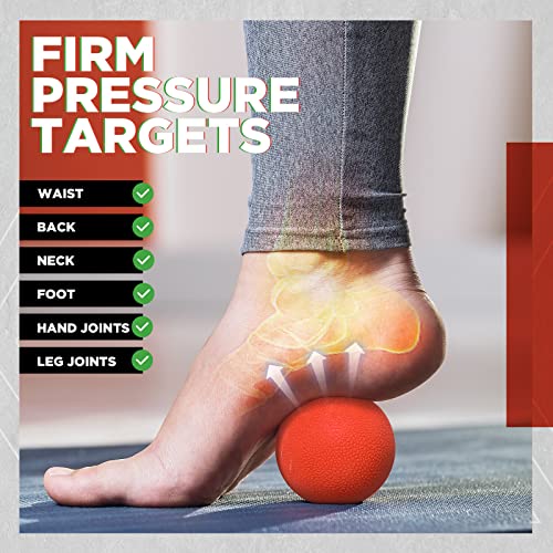 Treela 24 Pack Lacrosse Ball Soft Rubber Lacrosse Massage Balls Individually Packed Lacrosse Tool For Muscle Knots, Shoulders, Neck, Back, Foot, Yoga, Sport, 5 Colors #TOP2