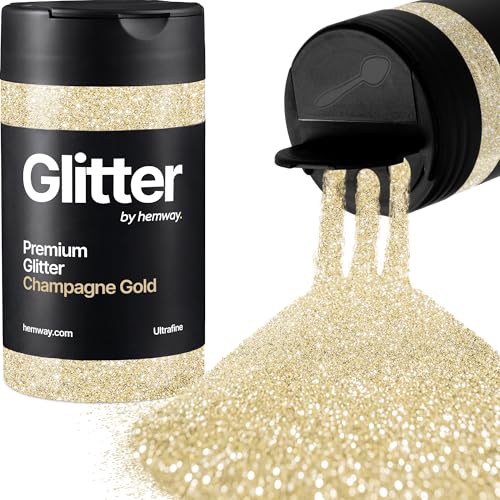 Hemway Champagne Gold Glitter Shaker 130g Ultrafine Glitter Crafts 1/128