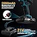 Sundpey Akkuschrauber 21V Akku Bohrmaschine - Akku Bohrschrauber mit 2x2000mAh Akku, 45 N.m Max, 2-Gang Tempo, 18+1 Drehmomentstufen, 10mm Bohrfutter, 19PCS Akkuschrauber Set für Haus DIY Projekt Blau