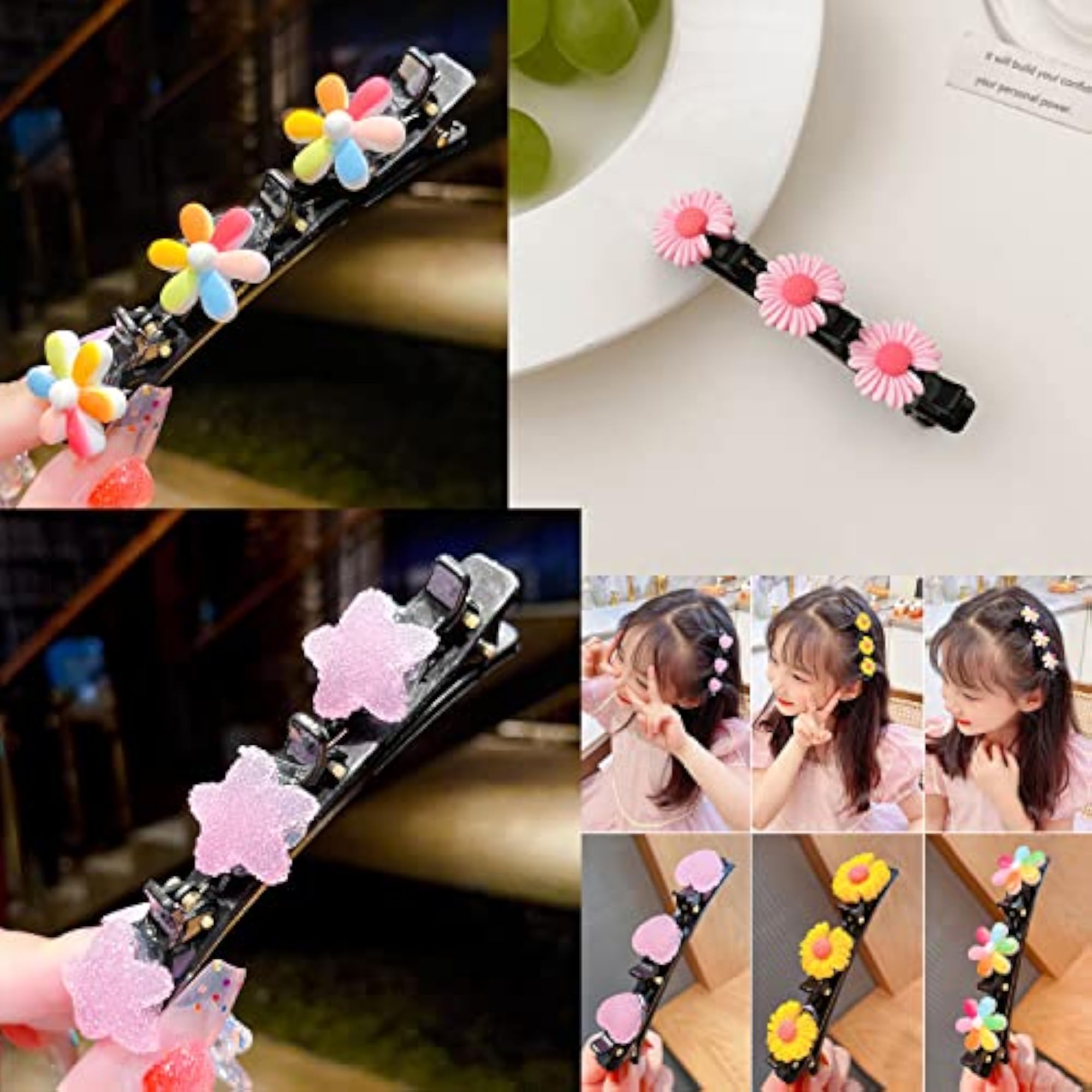 Girls' Hair Clip Set, Cute Alligator Clips for Kids