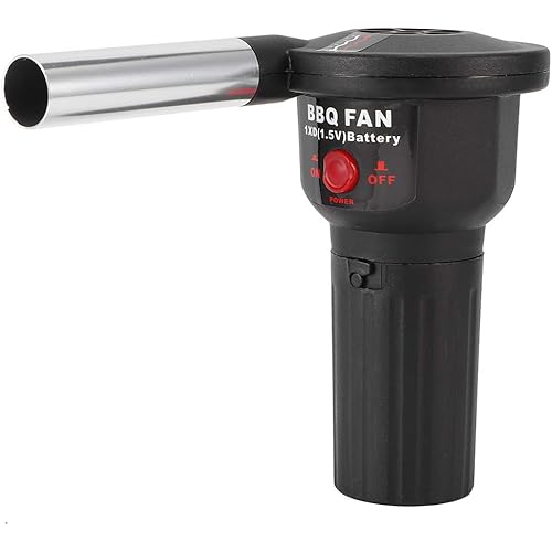 Natudeco BBQ Fan, Portable Handheld BBQ Fan Electric Air Blower Cordless Leaf Blower for Outdoor Picnic Camping Grill Barbecue Cooking