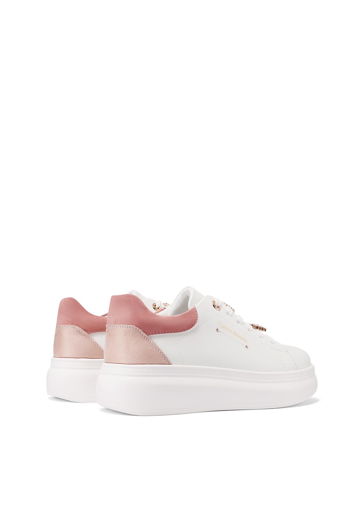 QUEEN HELENA Sneakers Platform Scarpe da Ginnastica con Strass Casual Leggere Donna X32-14