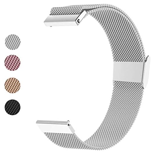 Mediatech Kompatibel med Galaxy Watch 46 mm armband/Gear S3 Classic Frontier armband, 22 mm rostfritt stål klockarmband för band kompatibel med Samsung Galaxy Watch 46 mm (silver)
