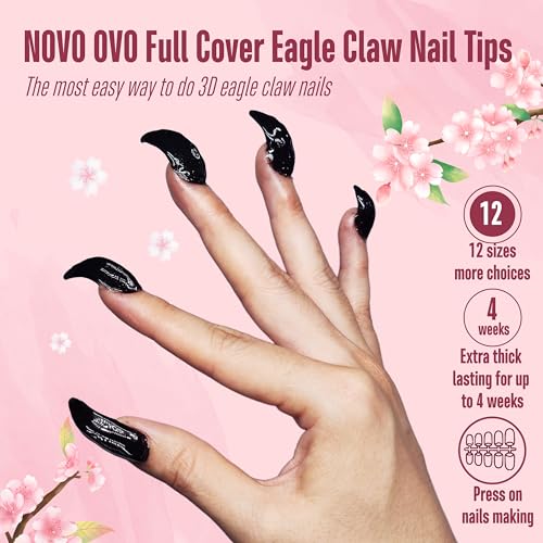 NOVO OVO Halloween Nail Tips Curved Stiletto - Image 2