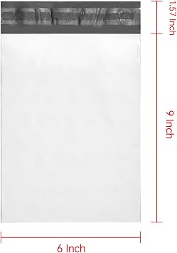 Progo 100 ct 6x9 Self-seal Poly Mailers. Tear-proof, Water-resistant and Postage-saving Lightweight Plastic Shipping Envelopes/Bags.