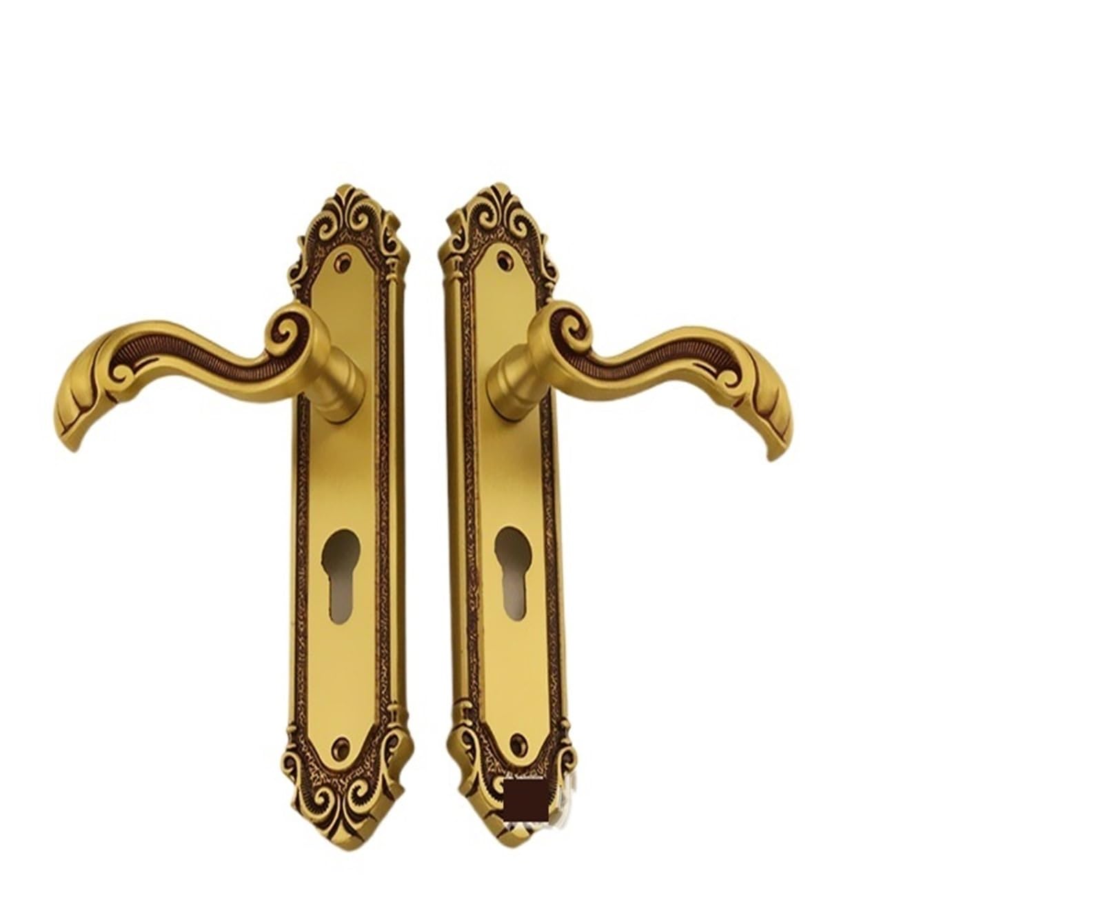 Aepqbgqj One Color Pure Copper Door Lock European Silent Indoor Bedroom Handle Lever