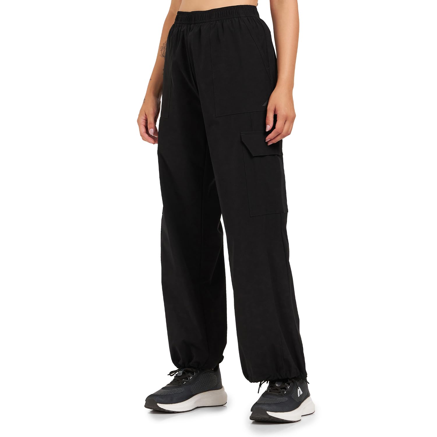 Cargo Pants for Women, Functional Multi-Pocket Design, Adjustable Hem Toggles, Durable Stretch Nylon Lycra Fabric, Breathable Regular Fit for Workouts & Everyday Wear-image-20