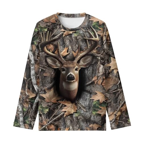 Image of Renewold Boys Girls Tees Kids T-Shirt Long Sleeve Crewneck T Shirts Casual Athletic Tops Clothing for Home School Travel