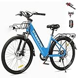 Cyseekin S10 E Bike Herren 26 Zoll, Elektrofahrrad für Erwachsene mit 250W Motor 48V 499,2Wh Akku, 4,4 Zoll LCD...