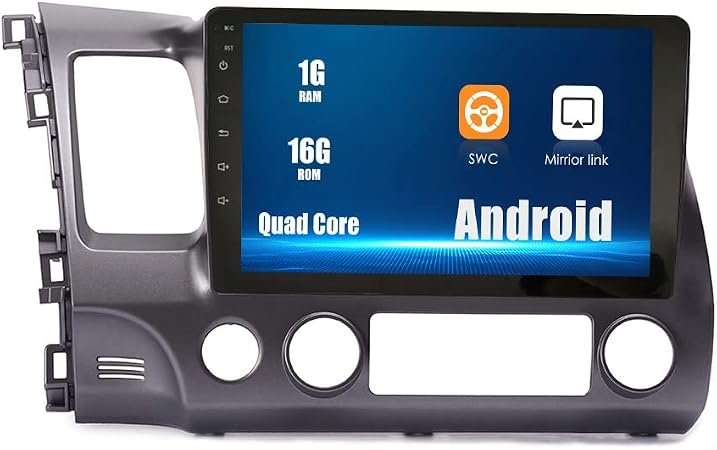 android 10 autoradio car navigation stereo multimedia player gps radio 2 5d touch screen forhonda civic 2004 2011 quad core 1gb ram 16gb rom