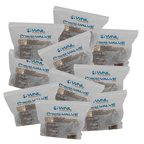 WNL Products 5000TV-10PACK Practi-Valve CPR Training Valve Fits All WNL Adult Child and Infant Training Masks, 10 Packs of 10 (100 Units)