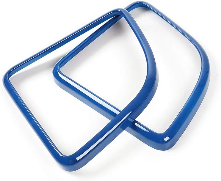 Car Roof Speaker Cover Frame Trim Interior Decoration Accessories for Jeep Wrangler JK JKU 2015-2018 (Blue)