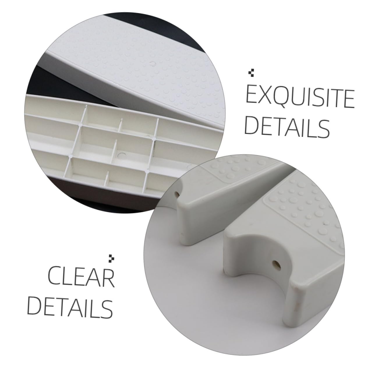 Marche de Piscine Antidérapante Abs Blanche, Lot de 3 Set de Escalier
