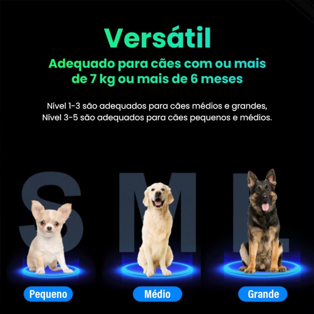Coleira Cachorros, NEWPET Coleira Peitoral para Cachorros, Inteligente Recarregável para Latidos, Treinamento Anti-Latidos, Dispositivos à prova d'água para Tipo C Coleira Cachorros, NEWPET Coleira Peitoral para Cachorros, Inteligente Recarregável para Latidos, Treinamento Anti-Latidos, Dispositivos à prova d'água para Tipo C