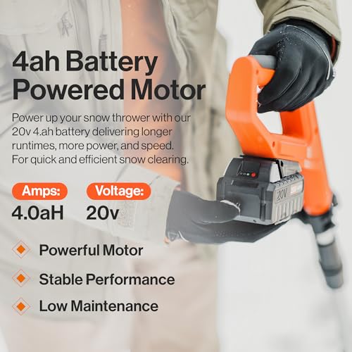 SuperHandy 除雪機 パワーショベル 4Ah DC 20V 改良デザイン コードレス 手持ち式 軽量 の商品画像 3