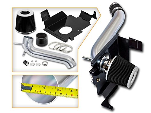 Cold Air Intake System with Heat Shield Kit + Filter Combo BLACK Compatible For 05-08 Magnum   06-10 Charger   08-10 Challenger   05-10 Chrysler 300 3.5L V6