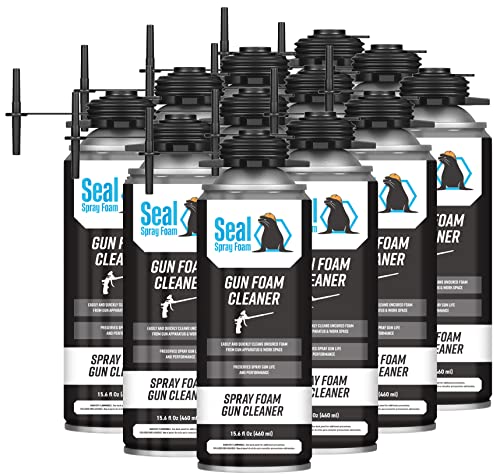 Seal Spray Foam Dispensing Gun Cleaner 16.9 OZ Can (1 Case - Qty 12 CANS)