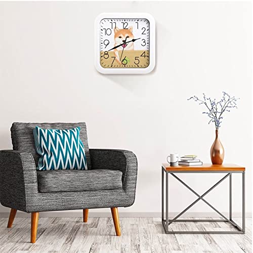 Pendule murale moderne chien marrant sans bruit pour retrouver le calme