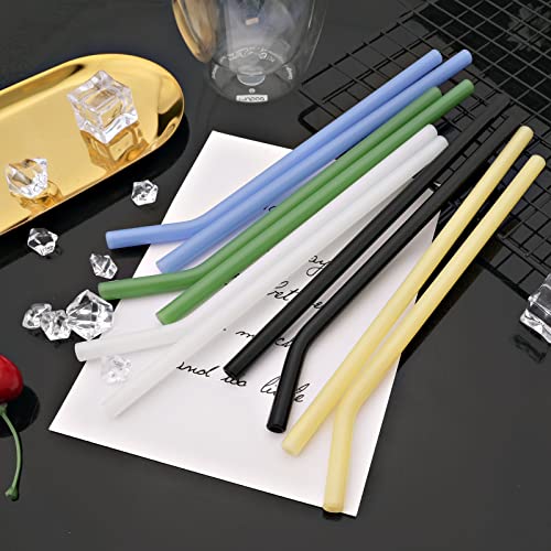 JASHII Pitillos de Vidrio Reutilizables 8 Pzas Amarillo miniatura 2