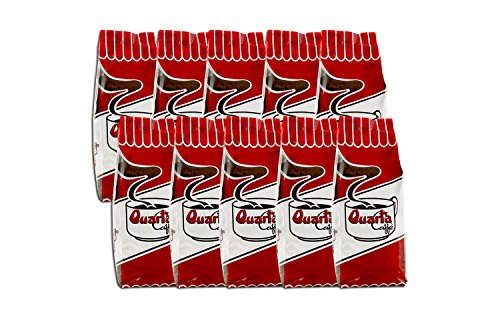 Caffè Quarta La Rossa macinato. N. 10 confezioni da 250 g. Caffè italiano pugliese salentino prodotto e confezionato in Salento. Original Italian coffee made in Salento Apulia.