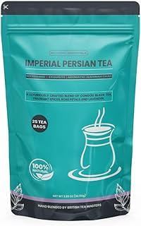 IMPERIAL PERSIAN TEA | 100% Natural | Turkish Black Tea | Premium Quality Ingredients | Exquisite Flavour | Aromatic | Refreshing | Pure | Resealable Pack (25 Teabags)