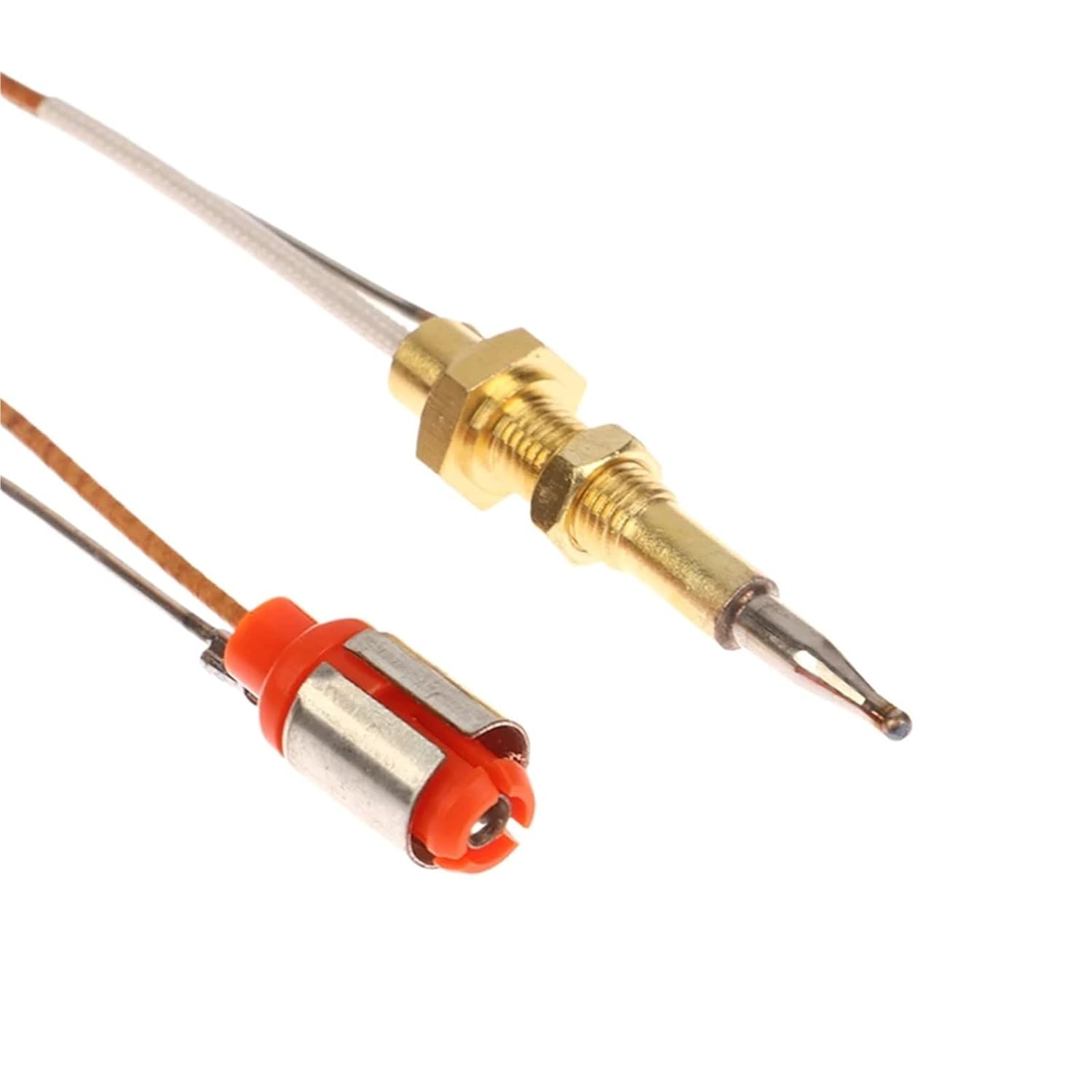 Copper Head Thermocouple Gas Stove Screw Safety Flame-out Device 1Pcs(Short needle 35cm)