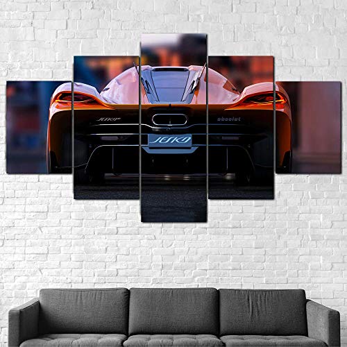 Impression sur toile tableau decoration murale salon moderne XXL voiture Jesko