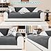 DeepDream Wasserdicht Sofa Überzug Chenille Sofabezug, Kratzfest Hund Katze Sofaschoner, Rutschfester Sofa Cover Couch Überzug 2 3 4 Sitzer für U Form L Form Sektionssofa (Dunkelgrau, 90 * 210cm)