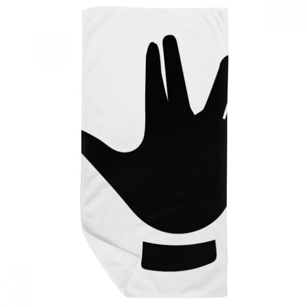 Serviette de bain motif noir 35x70cm parfaite pour le sport et le visage