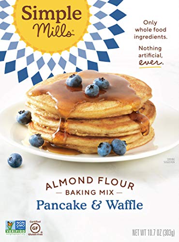 Simple Mills Almond Flour Baking Mix, Gluten Free Pumpkin Bread Mix, Muffin Pan Ready, Made With Whole Foods & Almond Flour Pancake Mix & Waffle Mix, Gluten Free, Made With Whole Foods #TOP4