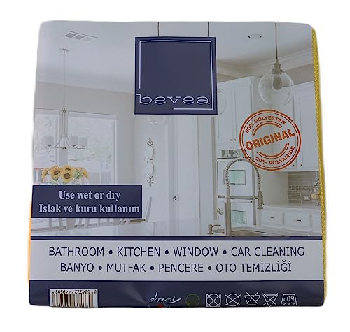 Bevea Microfiber Cleaning Cloth, Large Size, 16X24 Inches, 3X In 1 Package, Absorbent, Lint Free, Streak Free, Helps For All Your Smooth Surface Cleaning Issue. #TOP5