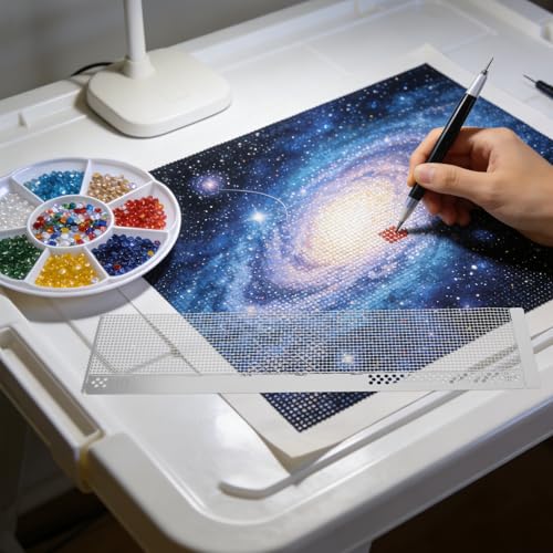 Regla para pintura de gemas Holibanna, herramienta de cuadrícula para bordado y manualidades 7
