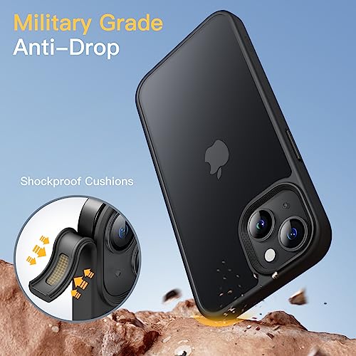 Image of JETech Matte Case for iPhone 13 mini, Black | Military-Grade Protection, Frosted Matte Back, Anti-Fingerprint Finish, Shockproof Cover