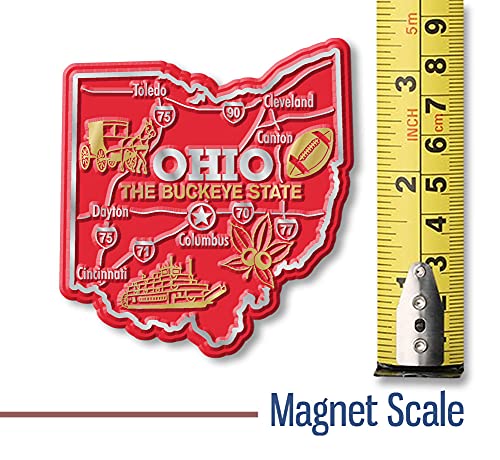 Imán decorativo de goma tamaño grande rojo miniatura 2